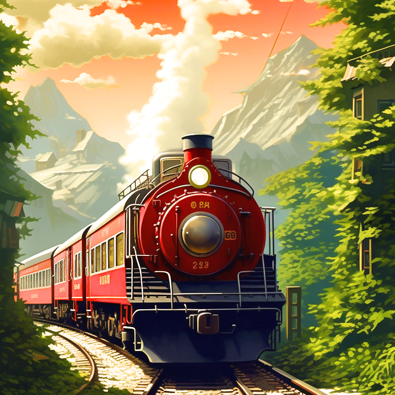 Red Train Diamond Art Kit