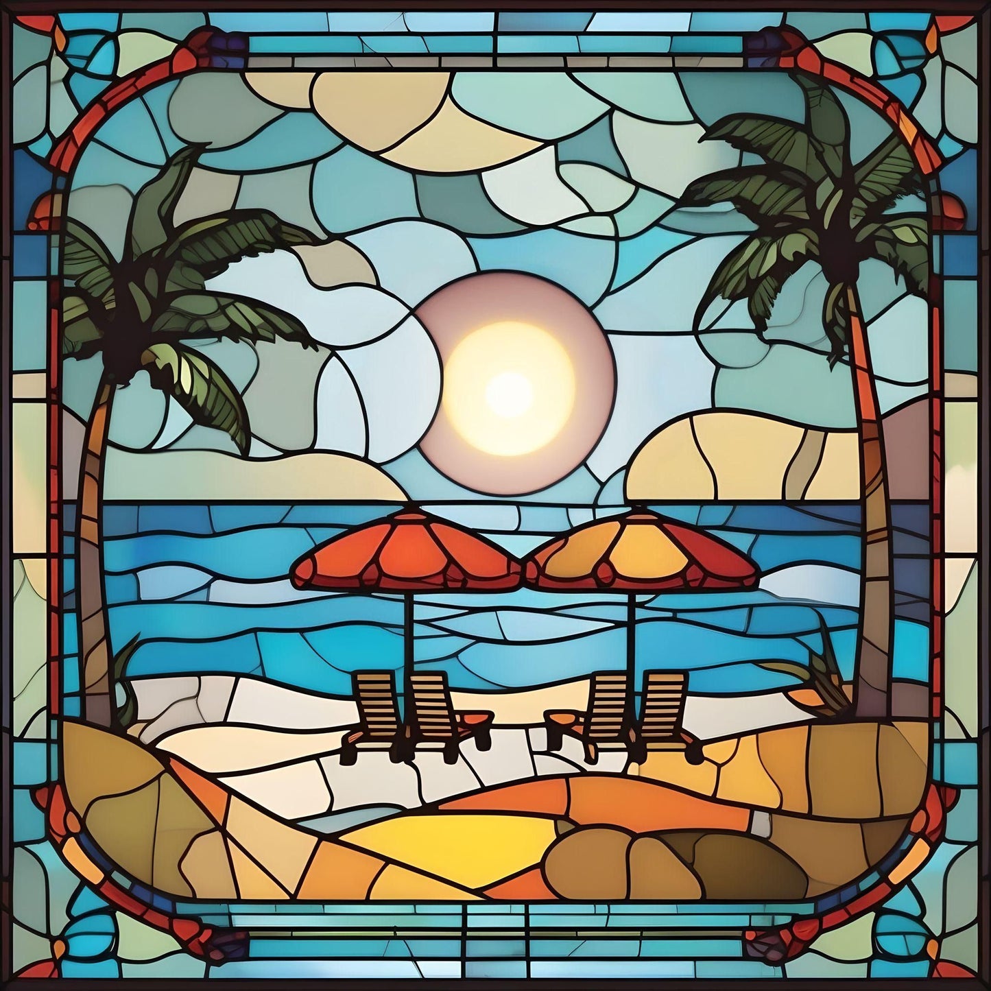 Beach Resort Abstract Diamond Art Kit