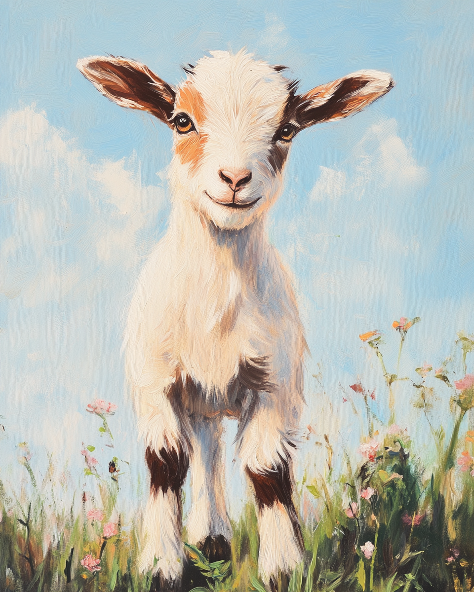 White Goat Diamond Art Kit