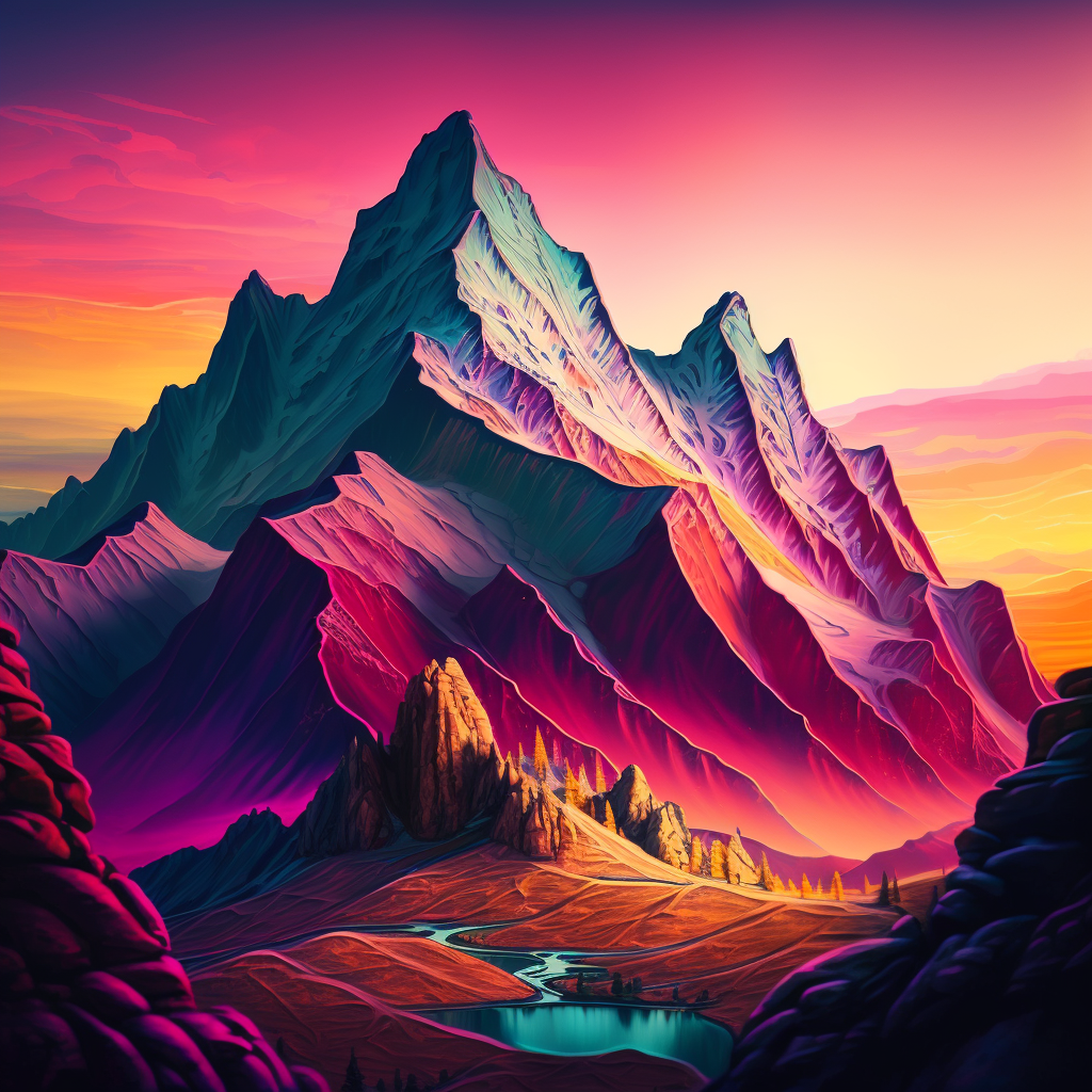 Colorful Mountain Diamond Art Kit