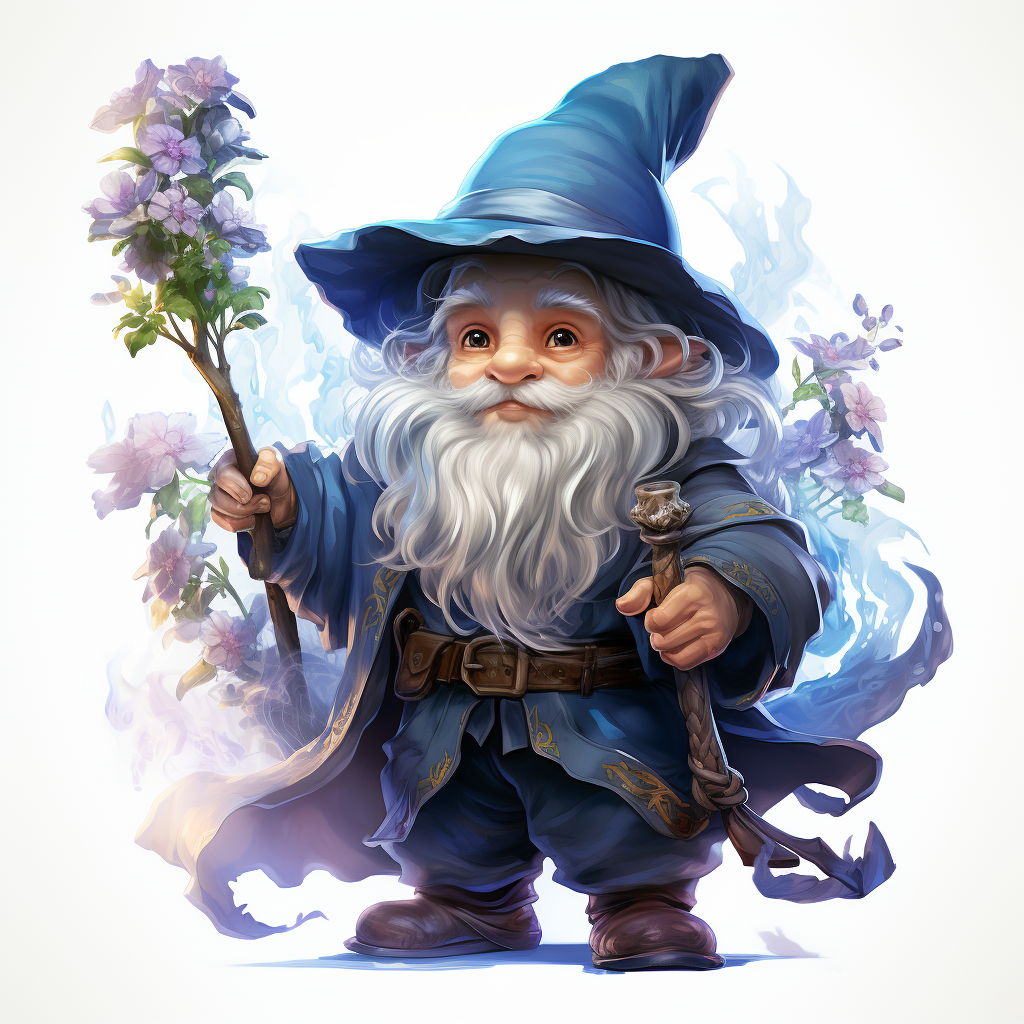 Dwarf With Flowers Diamond Art Kit