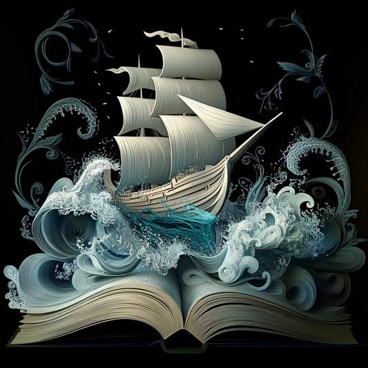 Ship And Waves Book Diamond Art Kit