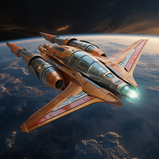 Orange Spaceship Diamond Art Kit