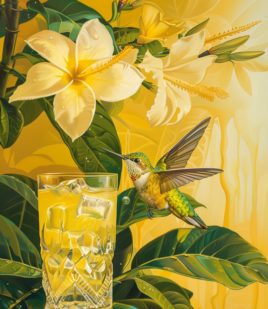 Hummingbird Iced Drink Diamond Art Kit