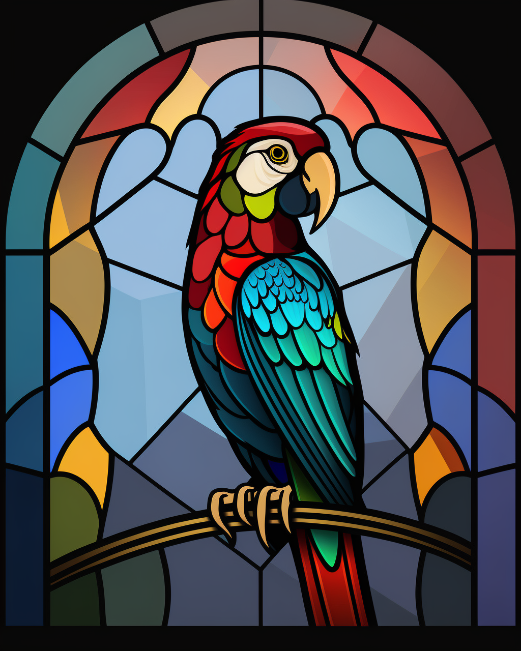Abstract Parrot Panel Diamond Art Kit