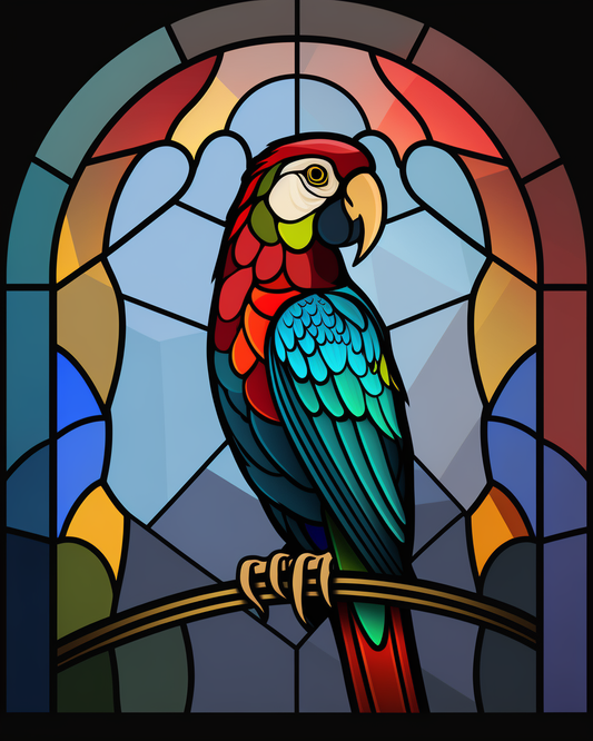 Abstract Parrot Panel Diamond Art Kit