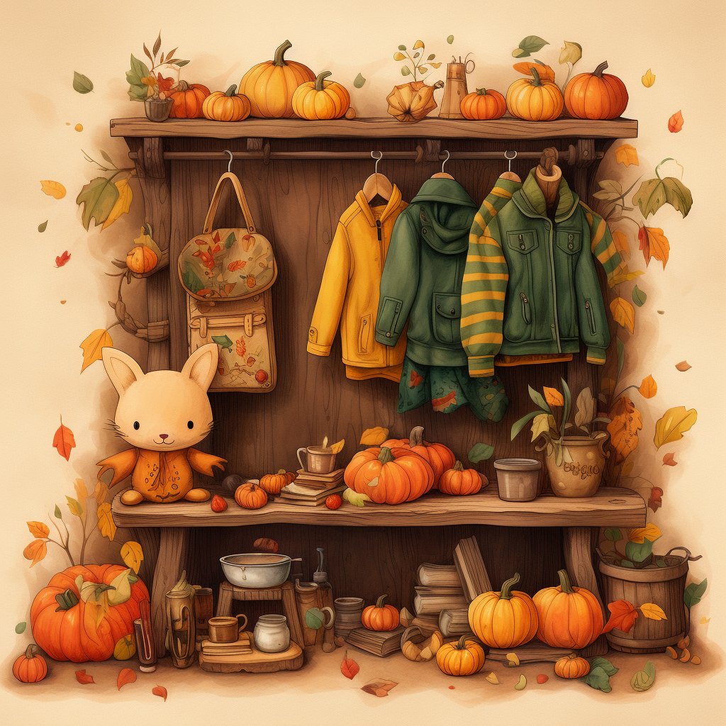 Autumn Mudroom Bench Diamond Art Kit