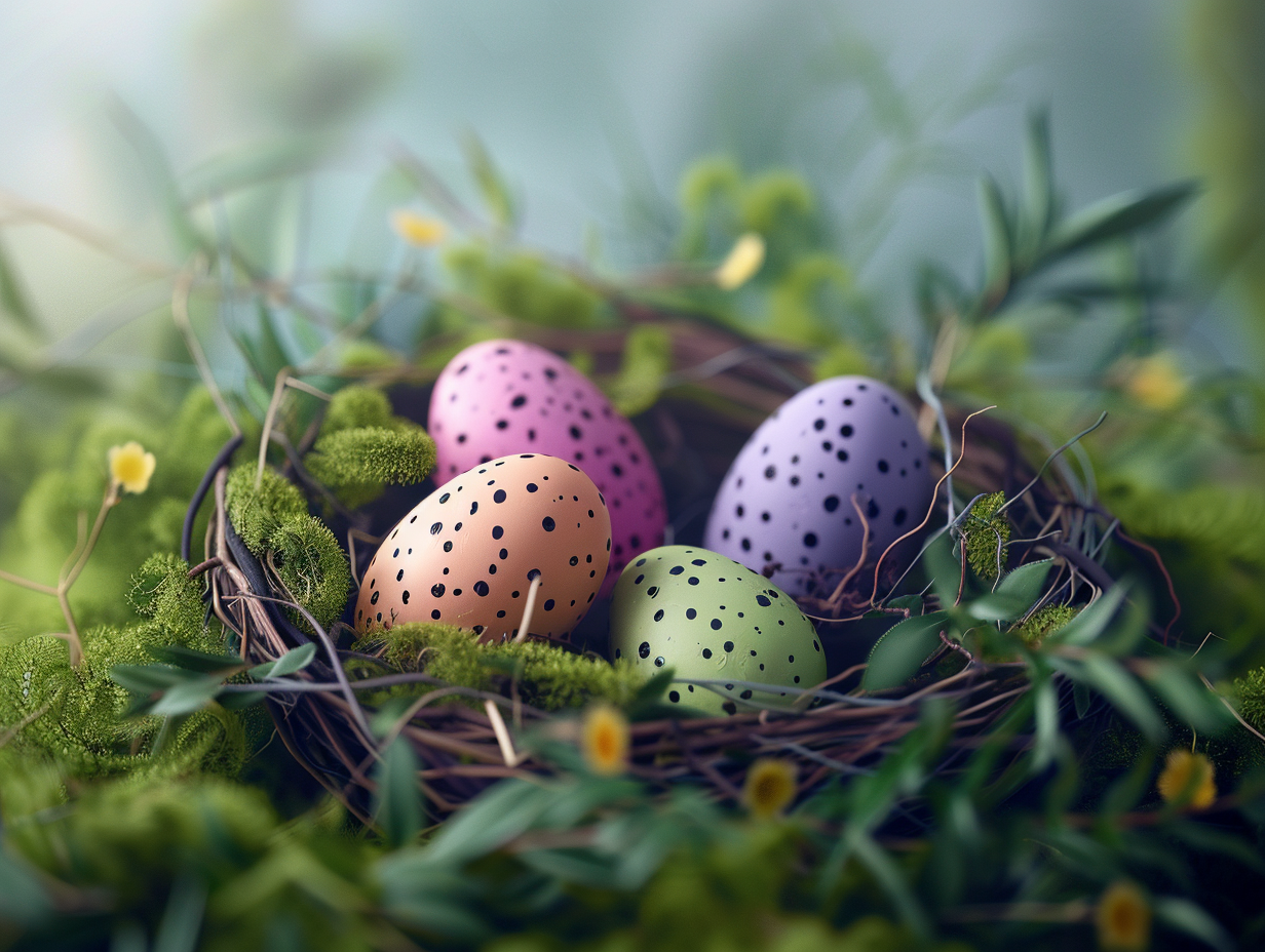 Four Spotted Eggs And Moss Diamond Art Kit