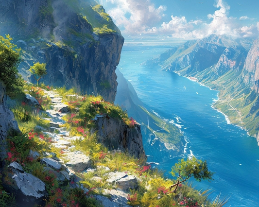 Path On The Mountains Diamond Art Kit
