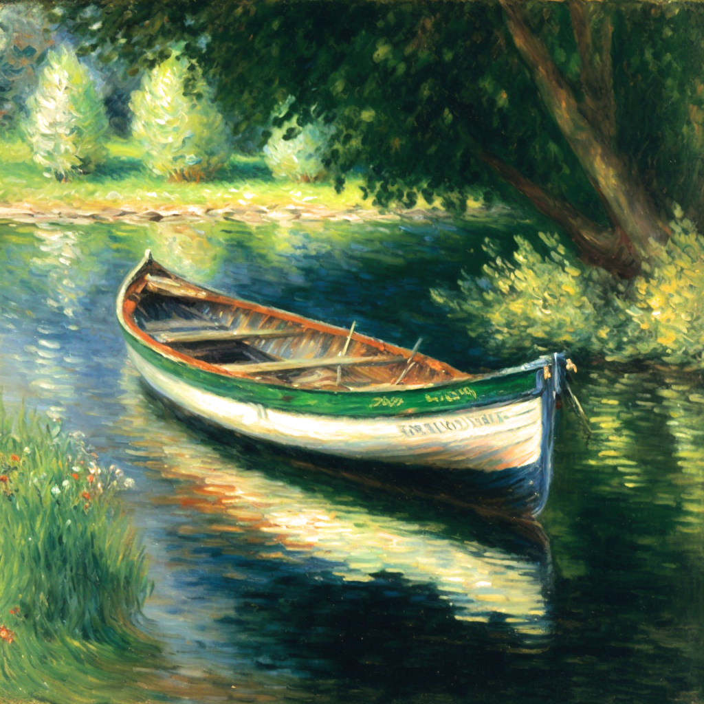 Green Stripe Boat Diamond Art Kit
