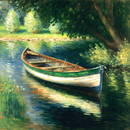 Green Stripe Boat Diamond Art Kit
