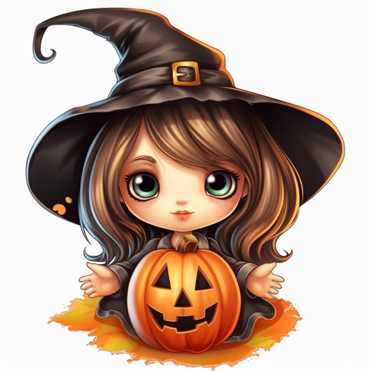 Bigeye Witch Girl Diamond Art Kit