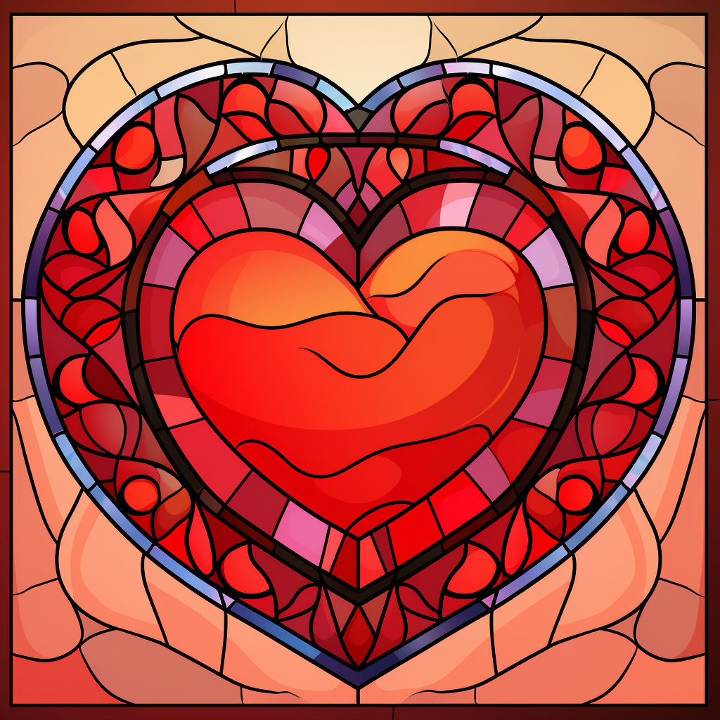 Wavey Heart Abstract Design Diamond Art Kit