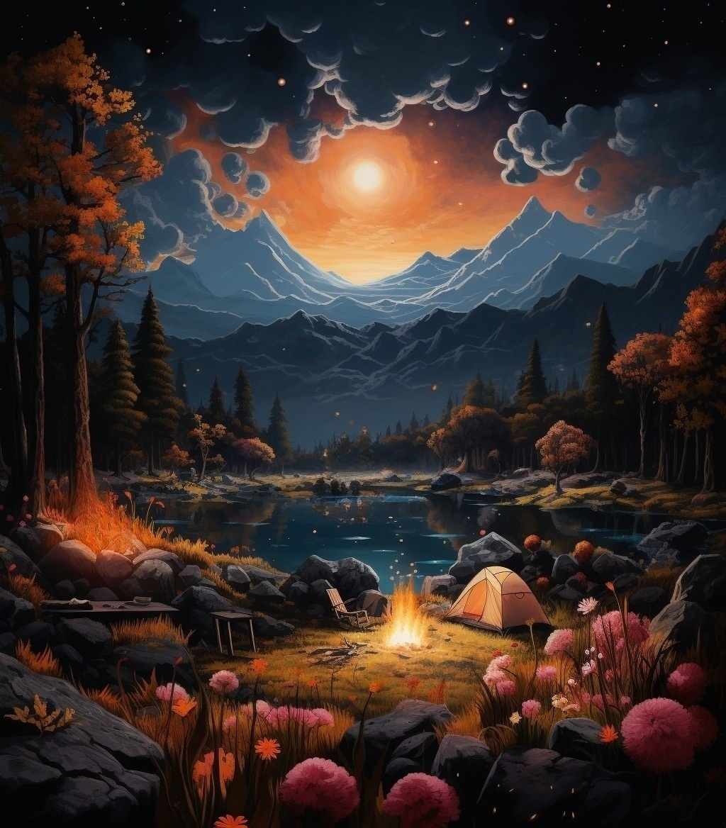 Mountain View Camping Diamond Art Kit