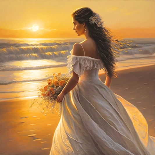 Sunset Beach Bride Diamond Art Kit
