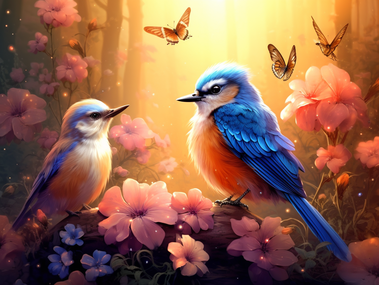 Two Little Birds Butterflies Diamond Art Kit