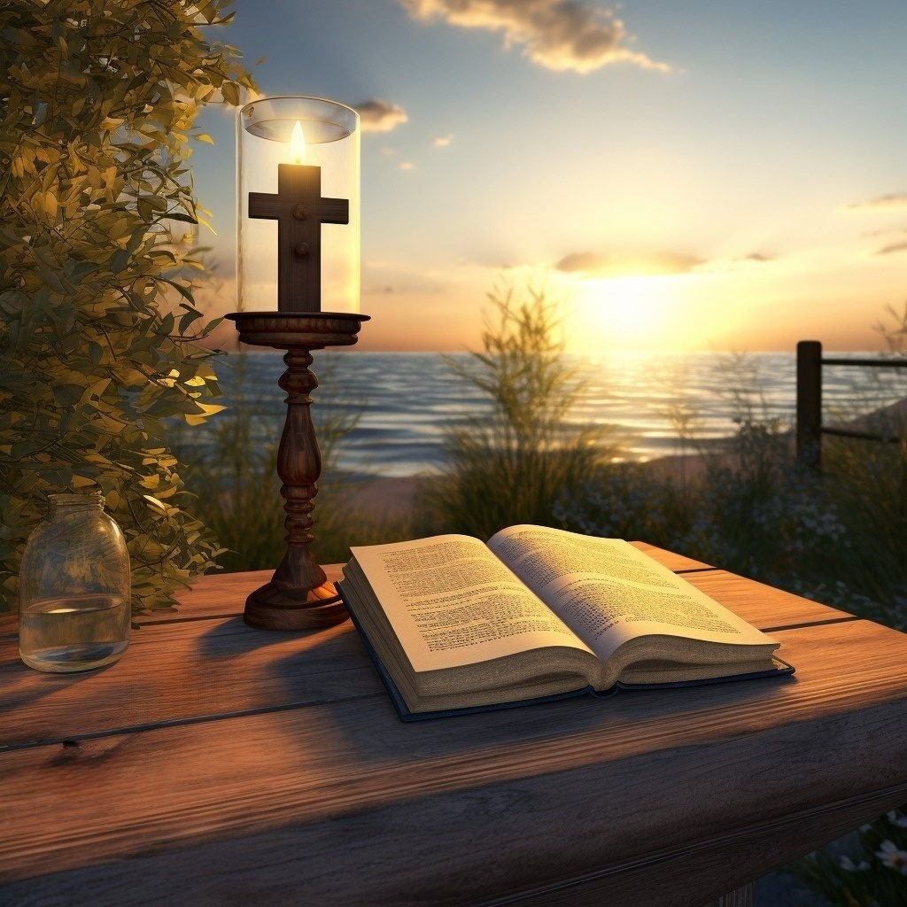 Cross Candle Bible Diamond Art Kit