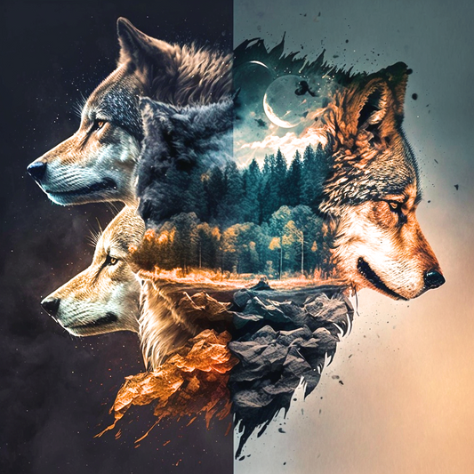 Forests Cape Wolves Diamond Art Kit