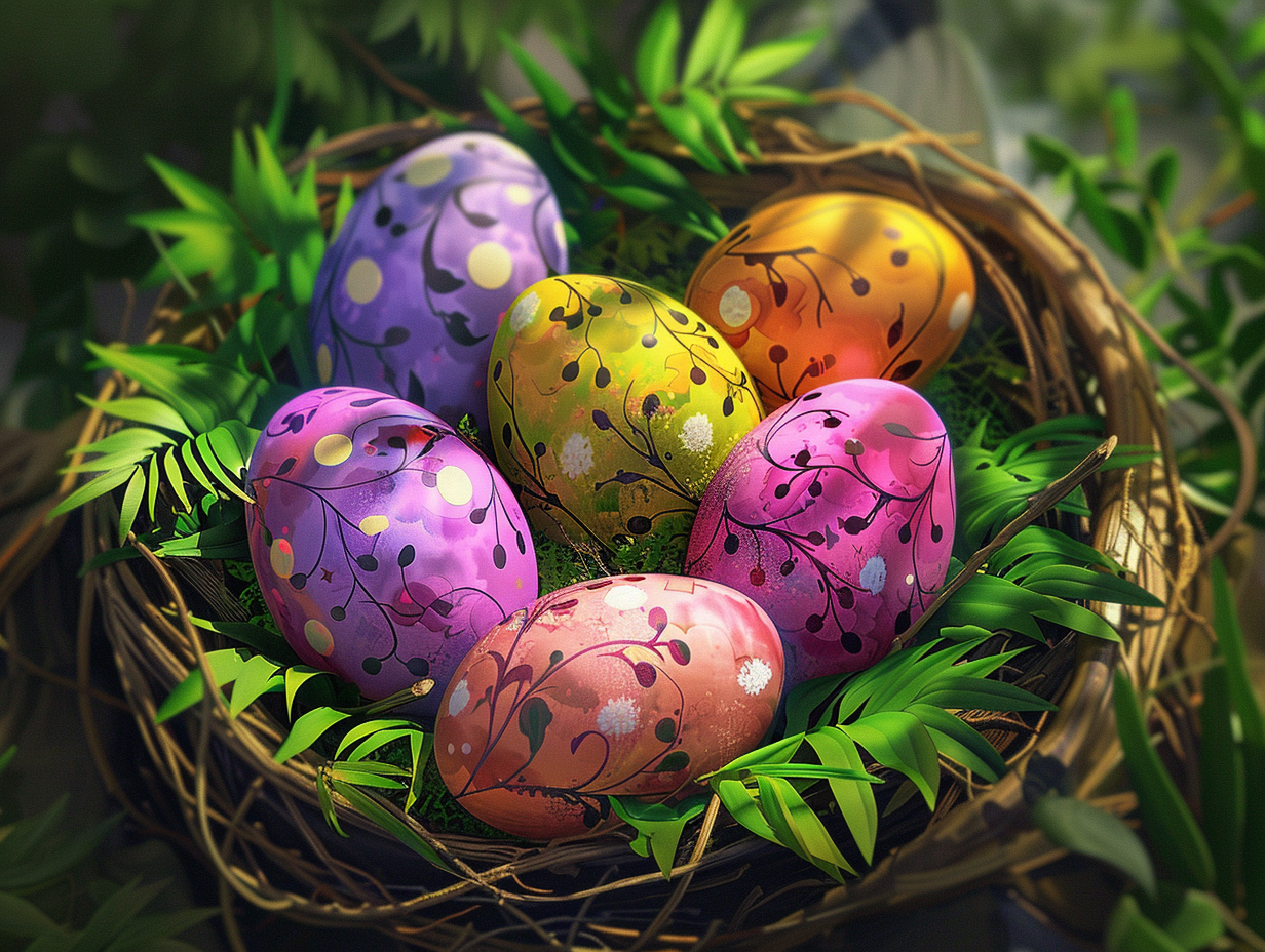 Six Fancy Easter Eggs Diamond Art Kit