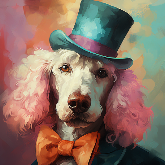 Top Hat Standard Poodle Diamond Art Kit