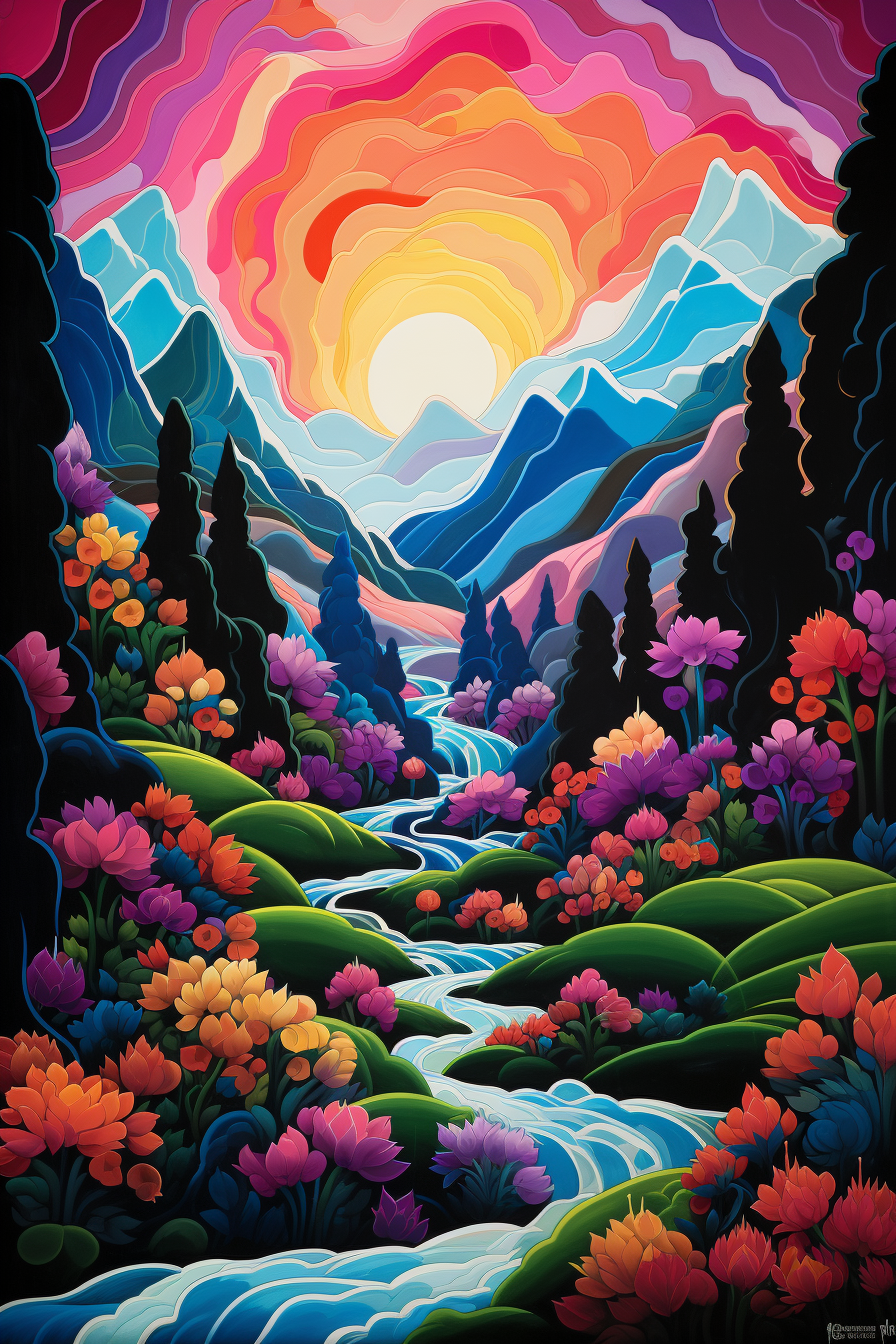 Abstract Mountain Landscape Diamond Art Kit
