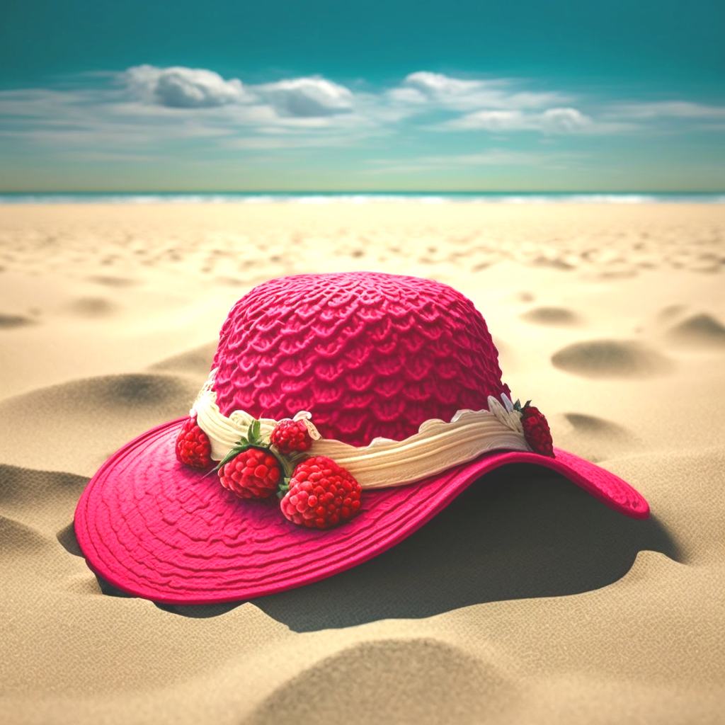 Abstract Raspberry Beach Hat Diamond Art Kit