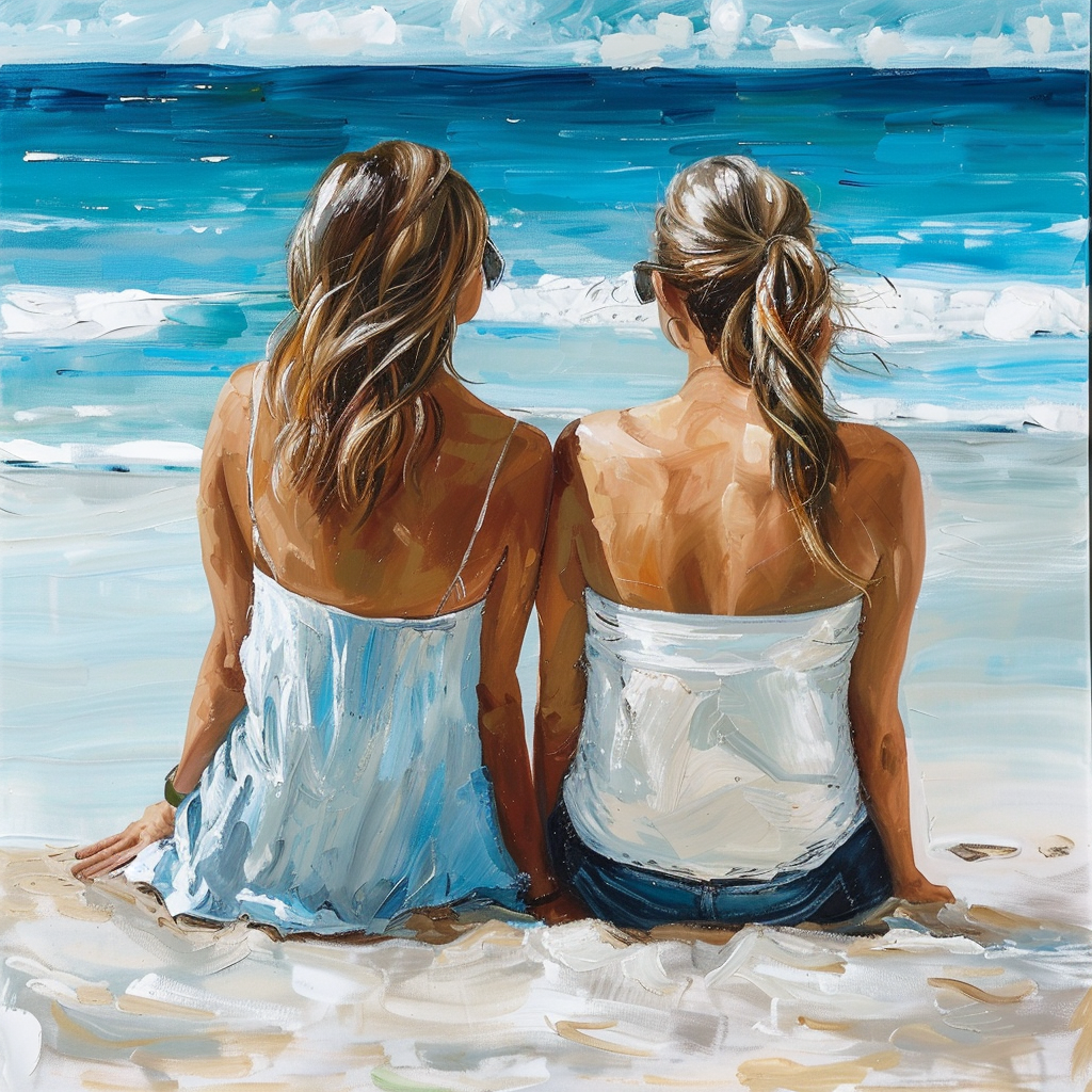 Sisters At The Beach Diamond Art Kit