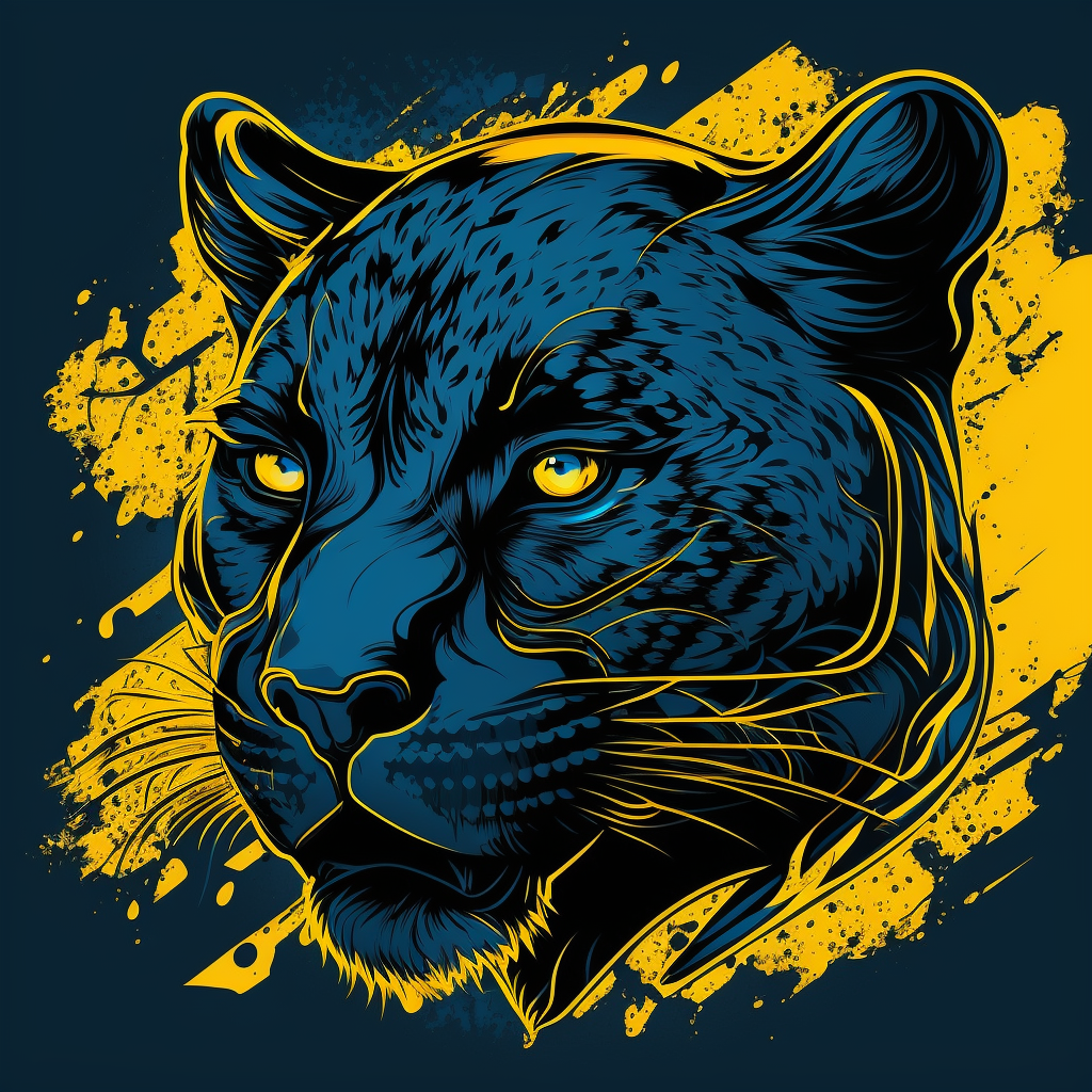 Blue Yellow Jaguar Diamond Art Kit