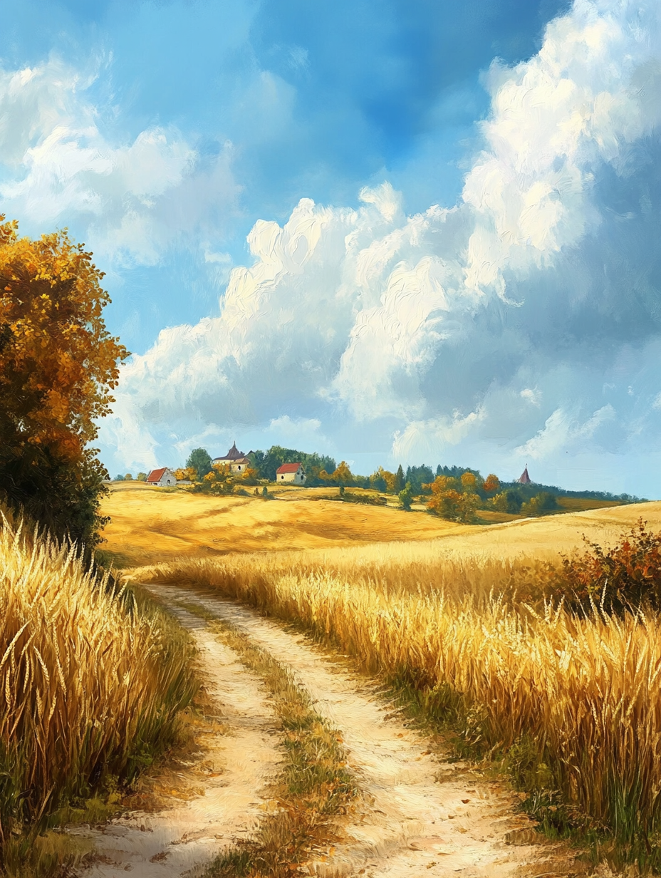 Dirt Drive Wheatfield Diamond Art Kit