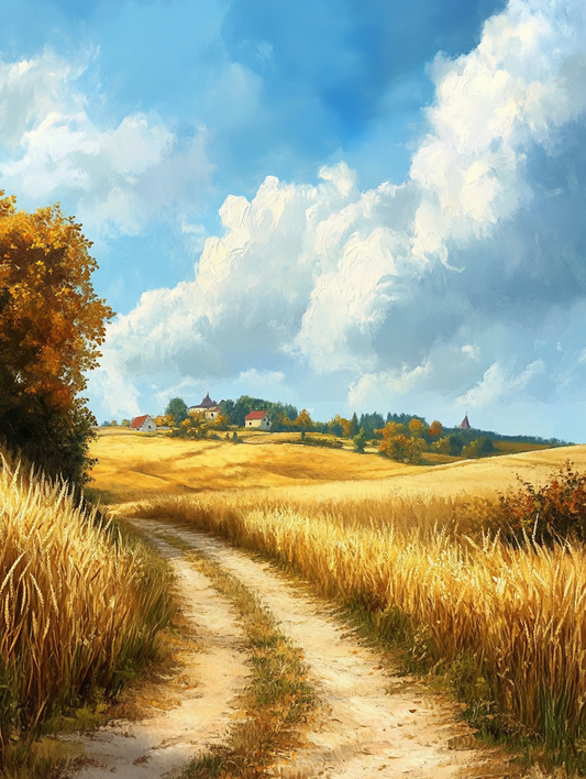 Dirt Drive Wheatfield Diamond Art Kit