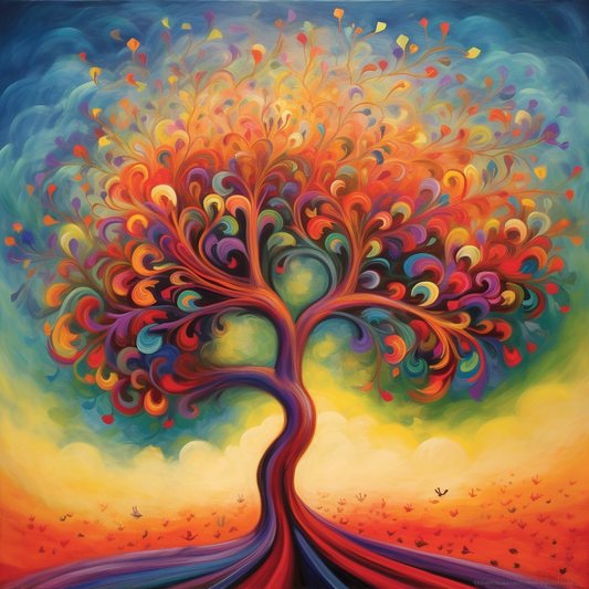 Colorful Tree Of Energy Diamond Art Kit