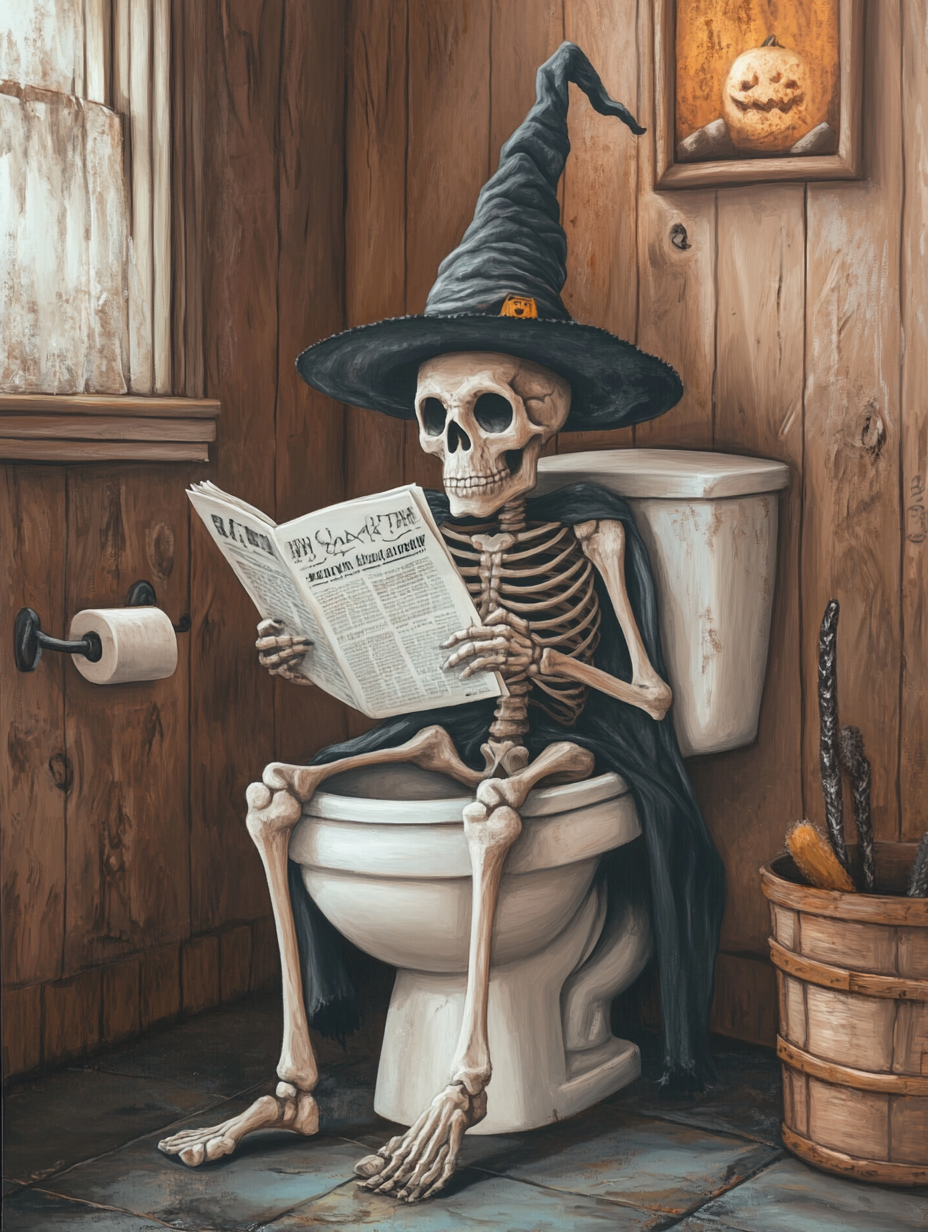 Bathroom Skeleton Diamond Art Kit