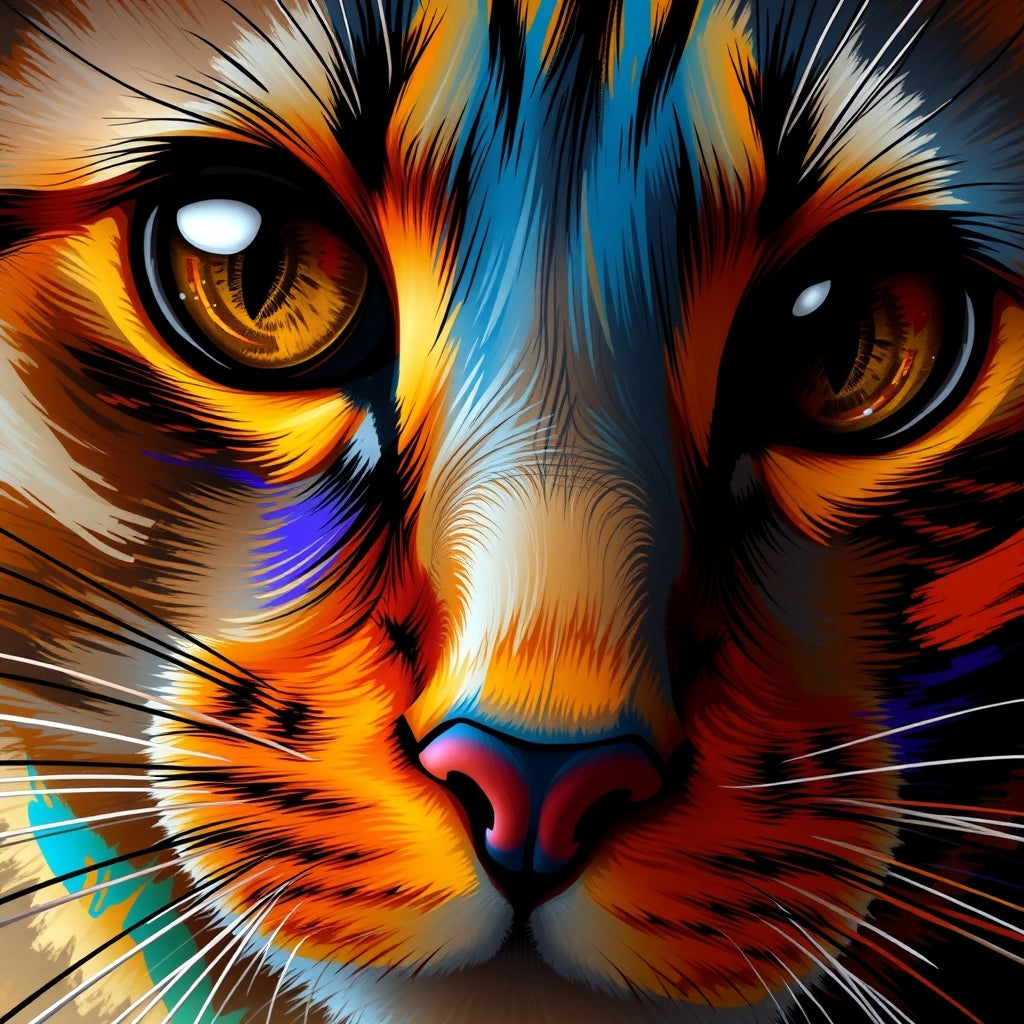 Cat Up Close Diamond Art Kit