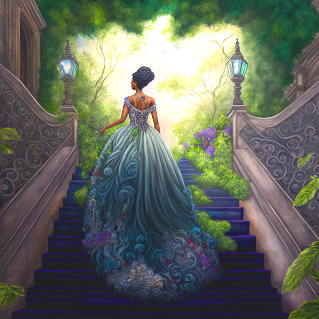 Girl On The Stairs Diamond Art Kit