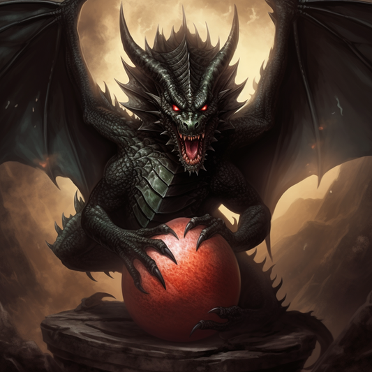 Red Ball Black Dragon Diamond Art Kit