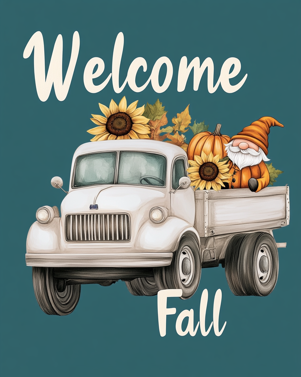 Welcome Fall Gnome Diamond Art Kit