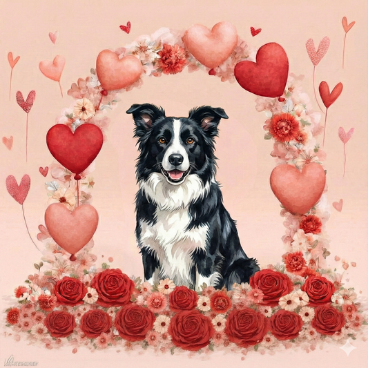 Heart Arch Border Collie Diamond Art Kit