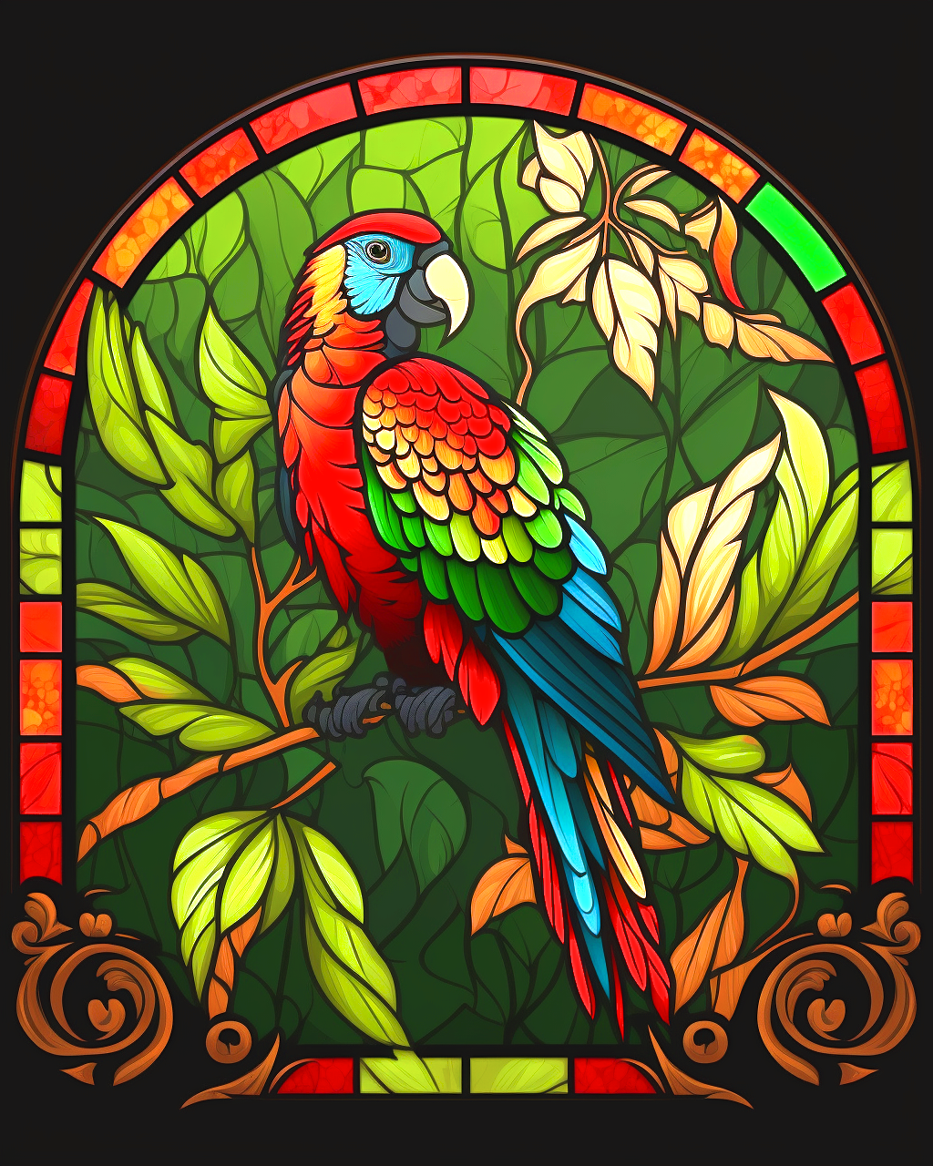 Colorful Abstract Parrot Panel Diamond Art Kit
