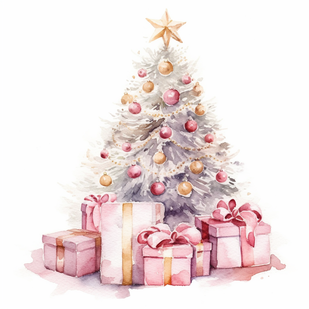 Pink Gifts Christmas Tree Diamond Art Kit