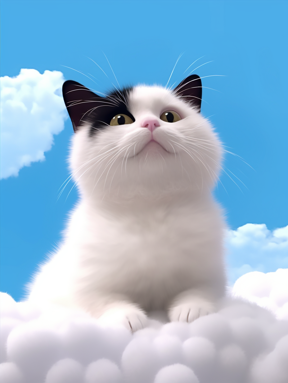 Fluffy Cloud Cat Diamond Art Kit