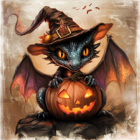 Little Dragon Halloween Diamond Art Kit