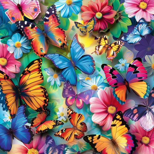 Bright Colorful Butterflies Diamond Art Kit