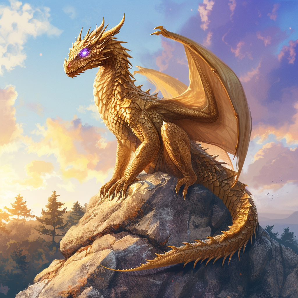 Golden Dragon Mountaintop Diamond Art Kit