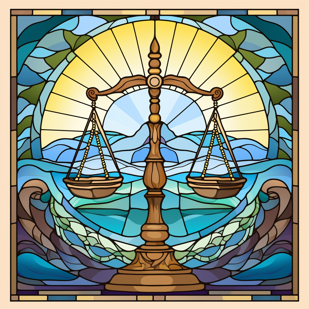 Abstract Sun Scales Of Justice Diamond Art Kit