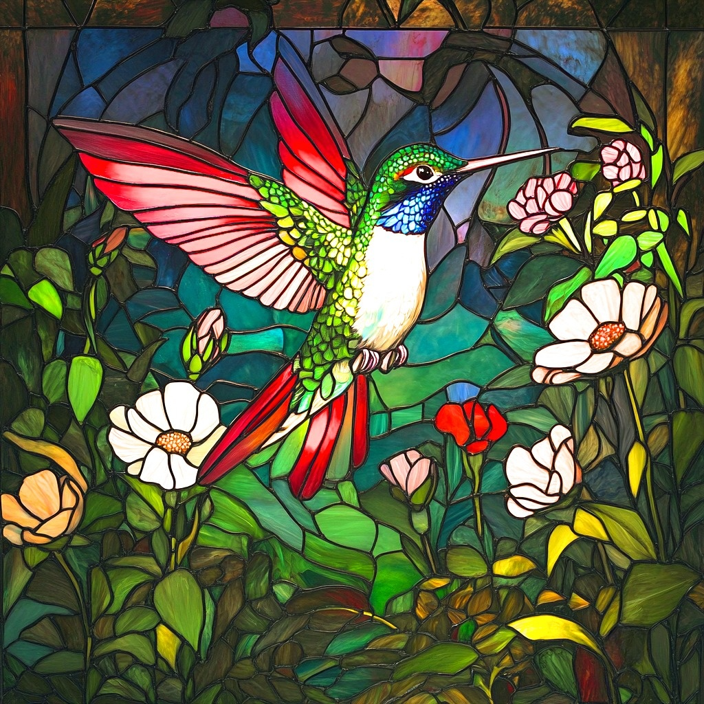 Greenback Abstract Hummingbird Diamond Art Kit