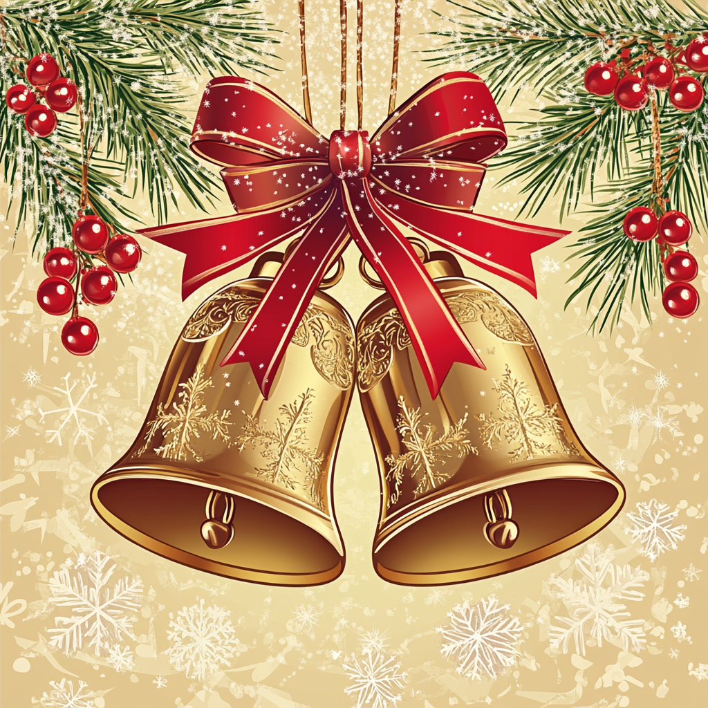 Berries And Christmas Bells Diamond Art Kit