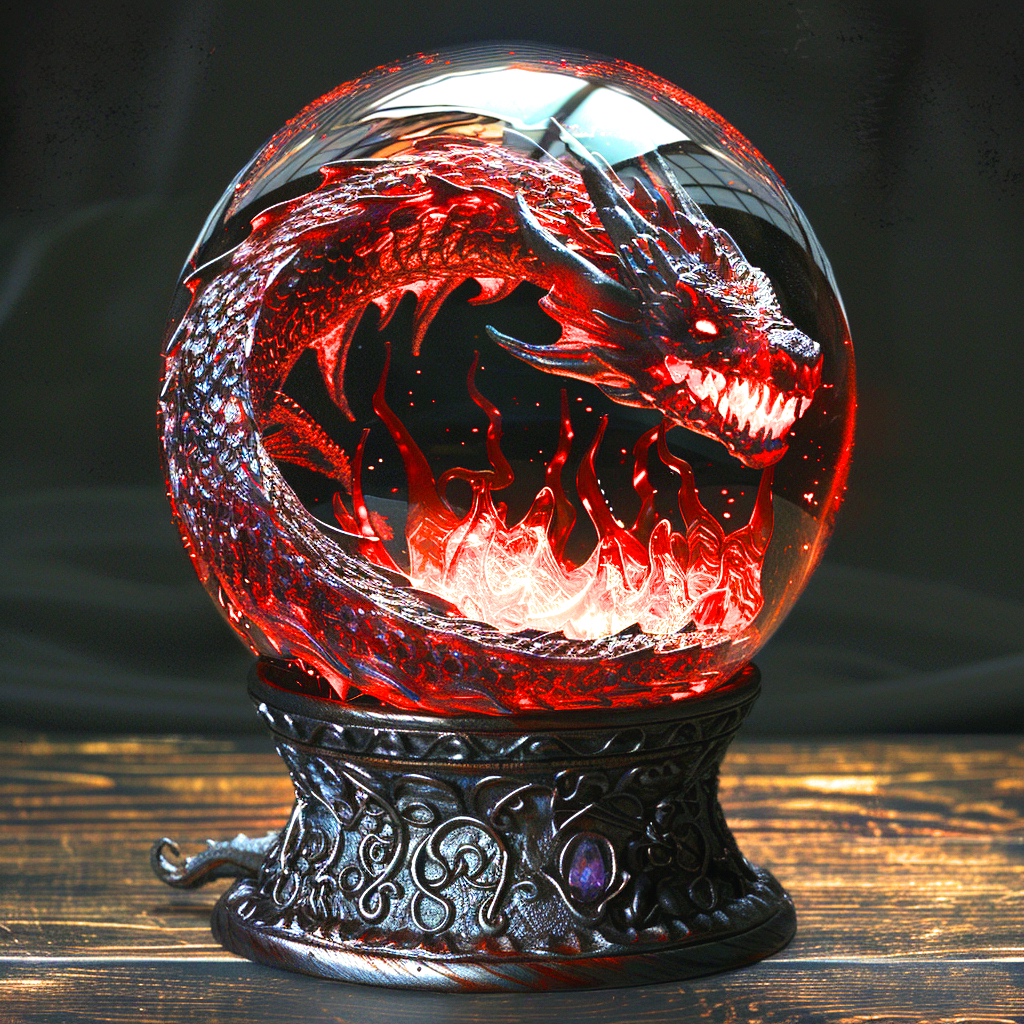 Fire Dragon Crystal Ball Diamond Art Kit