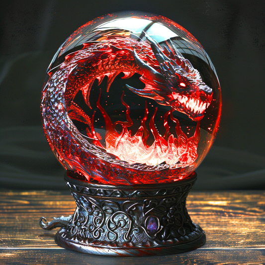 Fire Dragon Crystal Ball Diamond Art Kit