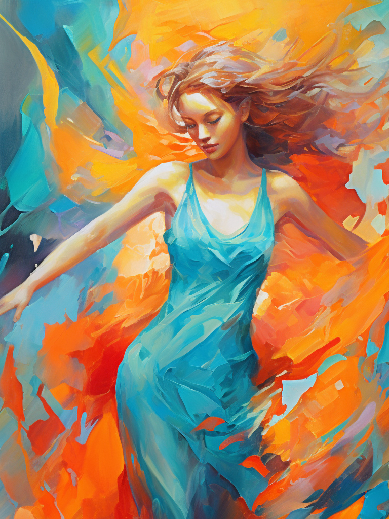 Painted Blue Dress Woman Diamond Art Kit
