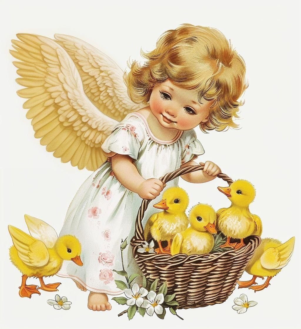 Rosey Cheek Angel Ducklings Diamond Art Kit